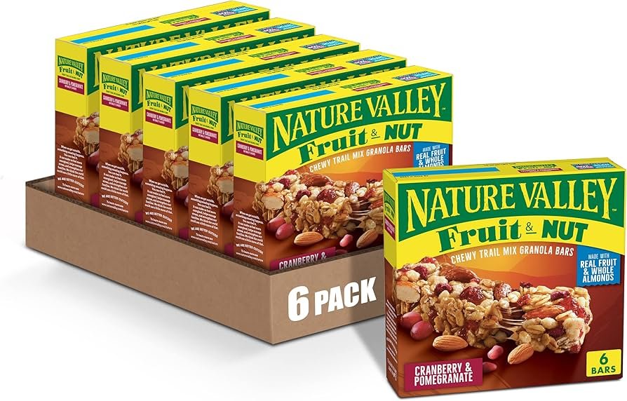 Valley Fruit & Nut Granola Bars Cranberry & Pomegranate 6 Pack